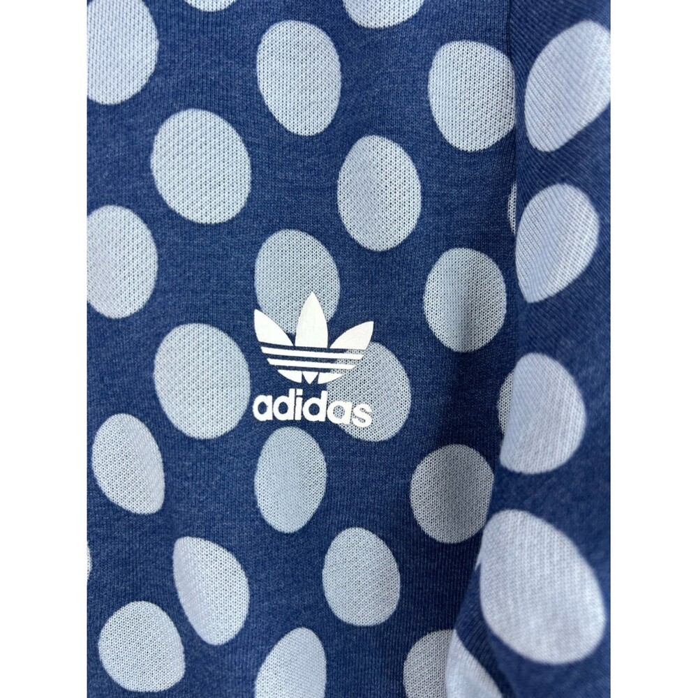 adidas sweater zip up dotted collared Navy and White Polka Dot Track Jacket - Picture 5 of 15